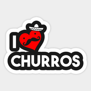 I Love Churros Sticker